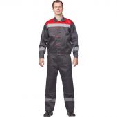 Костюм рабочий летний муж. л20-КБР сер/красн (р.60-62) 182-188