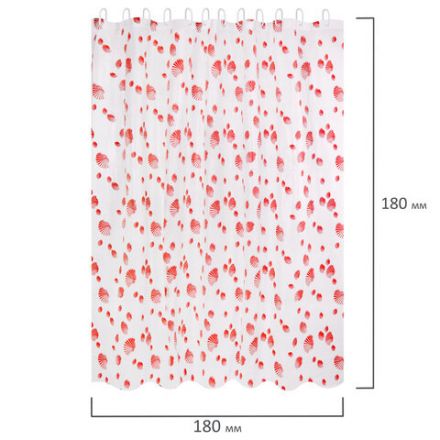 Шторка для ванной PEVA, 180х180 см, кольца в комплекте, 3 дизайна ассорти, МОРЕ, WBZ (ВБЗ), 700069 Шторка для ванной PEVA, 180х180 см, кольца в комплекте, 3 дизайна ассорти, МОРЕ, WBZ (ВБЗ), 700069