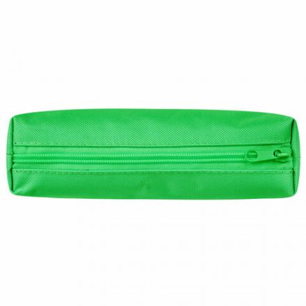 Пенал-тубус ПИФАГОР на молнии, ткань, зеленый, 20х5 см, 272258