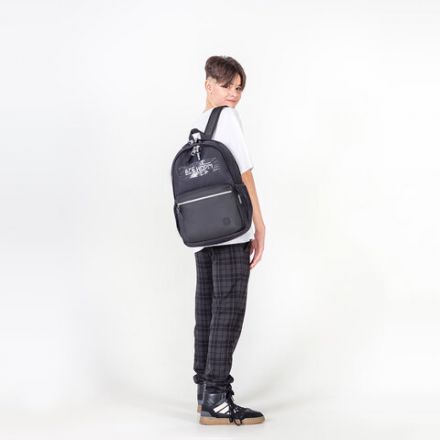 Рюкзак BRAUBERG FASHION CITY универсальный, 2 отделения, "Norm", черный, 46х31х15 см, 272573