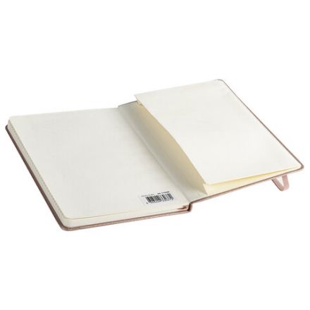 Блокнот А5 (148x218 мм), BRAUBERG "Metropolis Special", под кожу, 80 л., резинка, клетка, медный, 113334