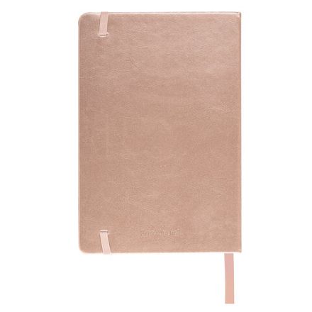 Блокнот А5 (148x218 мм), BRAUBERG "Metropolis Special", под кожу, 80 л., резинка, клетка, медный, 113334