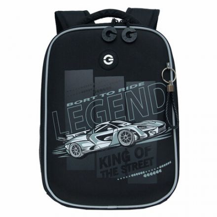 Ранец GRIZZLY анатомическая спинка, облегченный, 1 отделение, для мальчиков, "LEGEND", 37х26х16 см, RAw-497-6/1