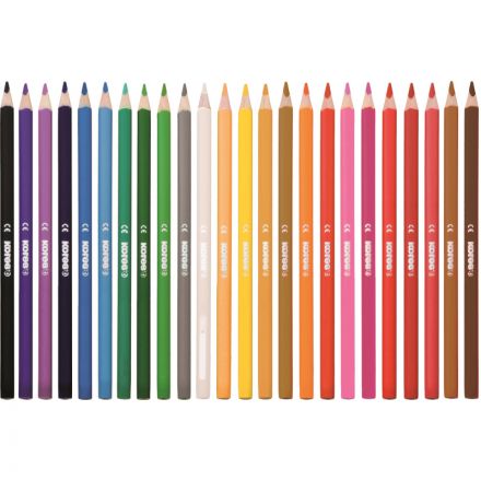 Карандаши цветные 24цв 3-гран Kores Kromas 93392