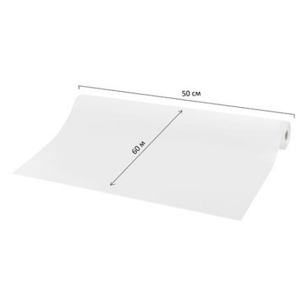 Цветная бумага ТИШЬЮ 17 г/м2, 50 см х 60 м, в рулоне со втулкой, белая, ЗОЛОТАЯ СКАЗКА, 116502