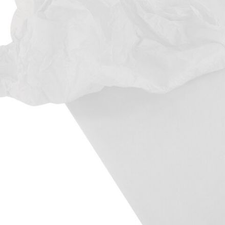 Цветная бумага ТИШЬЮ 17 г/м2, 50 см х 60 м, в рулоне со втулкой, белая, ЗОЛОТАЯ СКАЗКА, 116502