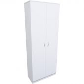 Шкаф SV_распашной узкий для одежды (770х370х2000) ЛДСП 16мм Белый шагрень