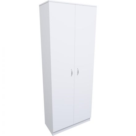 Шкаф SV_распашной узкий для одежды (770х370х2000) ЛДСП 16мм Белый шагрень