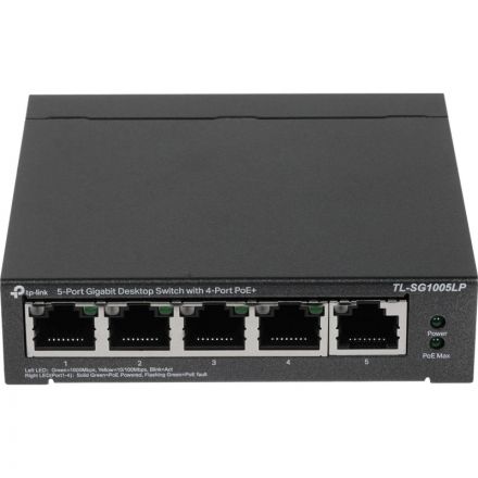 Коммутатор TP-Link TL-SG1005LP (L2) 5x1Гбит/с 4PoE+ 40W неуправляемый