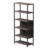 Стеллаж металлический высокий Everprof EVO 830х385x1840 Дуб Пасадена/Черный