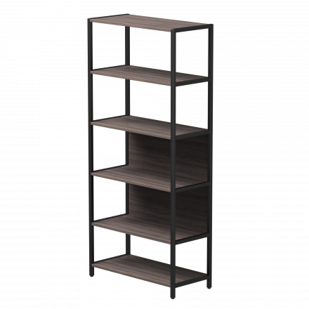 Стеллаж металлический высокий Everprof EVO 830х385x1840 Дуб Пасадена/Черный