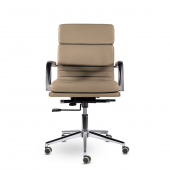 Кресло СН-303 Кайман Трио Н soft хром Ср S-0413 (кофейный)