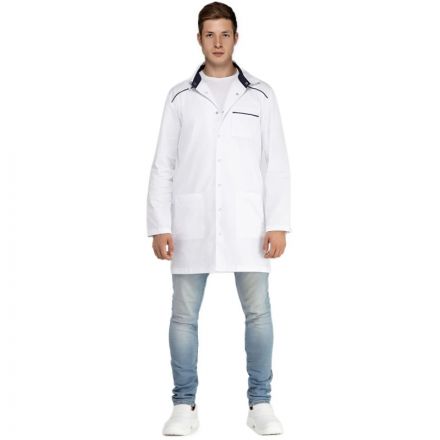 Халат для медицинского персонала муж. М22 ХЛ белый (р.44-46) 182-188