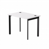 Стол прямой Everprof EVO на металлокаркасе 980х670х755 мм опоры 45гр Белый/Черный