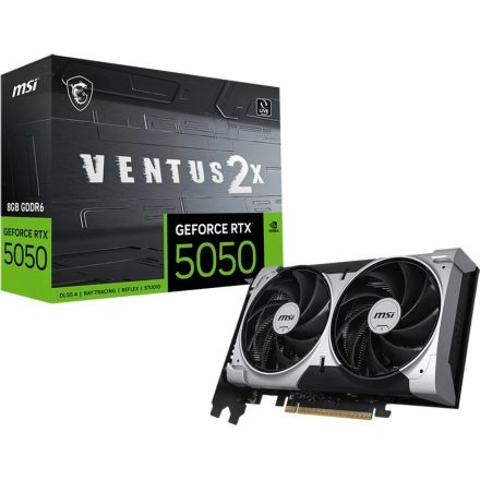 Видеокарта MSI RTX 5050 VENTUS 2X OC 8GB GDDR6 128bit 3xDP HDMI 2FAN