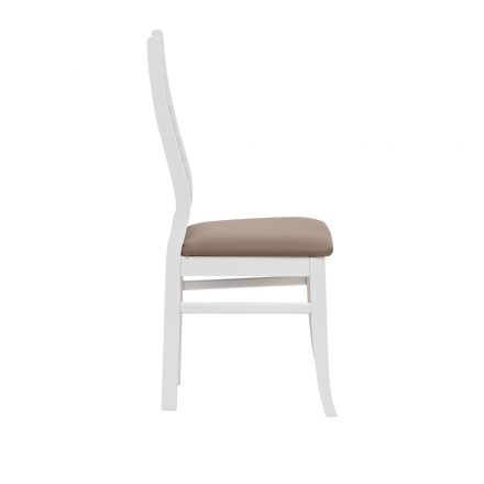 Стул Leset Кентукки, Белый, Коричневый, Экокожа