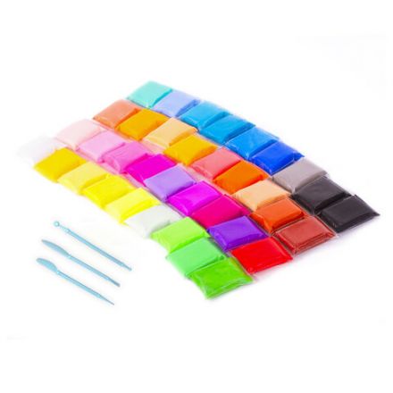 Пластилин супер лёгкий воздушный 36 шт. (32 цвета + 2 белых + 2 черных), 360 г, 3 стека, ЮНЛАНДИЯ, 105908