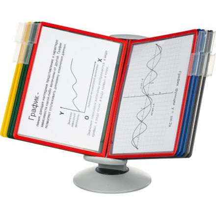 Демосистема настольная вращающаяся Promega office 10 панелей серая