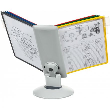 Демосистема настольная вращающаяся Promega office 10 панелей серая