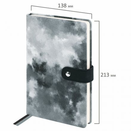 Ежедневник недатированный А5 138х213 мм BRAUBERG "Nebula", под кожу, застежка, 160 л., черный, 116235 Ежедневник недатированный А5 138х213 мм BRAUBERG "Nebula", под кожу, застежка, 160 л., черный, 116235