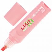 Текстовыделитель STAFF "EVERYDAY HL-707", ПАСТЕЛЬНЫЙ РОЗОВЫЙ, линия 1-5 мм, скошенный наконечник, 152545