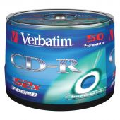 Носители информации CD-R, 52x, Verbatim Extra Protection, Cake/50, 43351