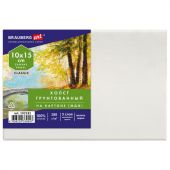 Холст на картоне, 10х15 см, 280 г/м2, грунтованный, 100% хлопок, BRAUBERG ART CLASSIC, 192181