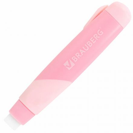 Ластик выдвижной BRAUBERG "REWIND", 112х21х24 мм, белый, пастельные цвета корпуса ассорти, 272686