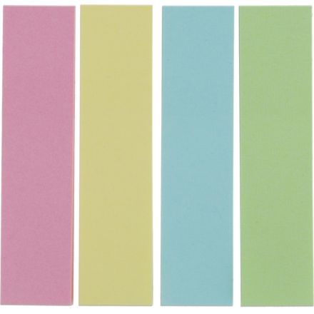 Клейкие закладки Attache бумажные 4 цвета по 25 листов 12х50 мм