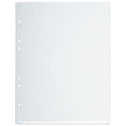 Папки-файлы перфорированные А4+ BRAUBERG, КОМПЛЕКТ 50 шт., гладкие, СВЕРХПРОЧНЫЕ, 110 мкм, 222159