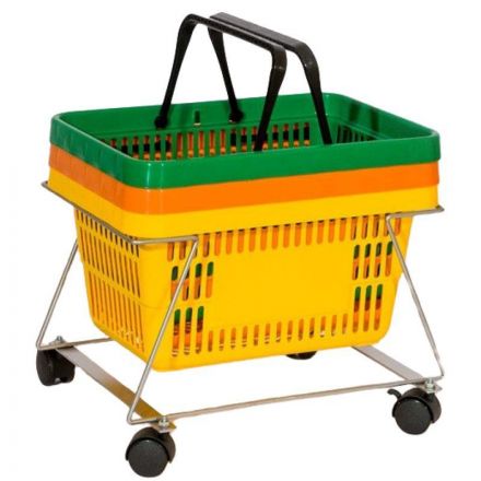 Подставка под корзины VZTO_445х360х286 мм (с колесами) алюминий/хром