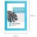 Рамка 15х21 см небьющаяся, багет 17,5 мм, пластик, BRAUBERG "Colorful", голубая, 391237