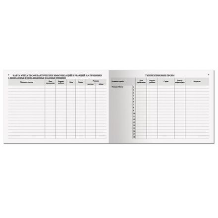 Медицинская карта "История развития ребенка", форма №112, 96 л., твердая, А5 (205х150 мм), для мальчика, 130229