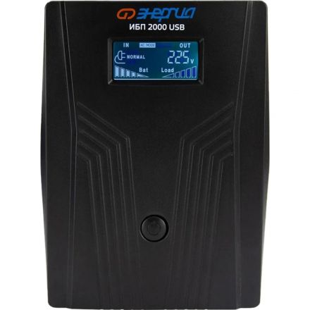 ИБП Энергия 2000 LCD USB, лин.-инт., 2000ВА/1200Вт, 4xEURO(Е0201-0370)