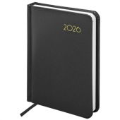 Ежедневник датированный 2026, МАЛЫЙ ФОРМАТ 100х150 мм, А6, BRAUBERG "Select", балакрон, черный, 117260