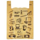 Пакеты "майка", КОМПЛЕКТ 50 шт., 44+18х68 см, ПНД, "Электрон", ЖЕЛТЫЙ, 25 мкм Пакеты "майка", КОМПЛЕКТ 50 шт., 44+18х68 см, ПНД, "Электрон", ЖЕЛТЫЙ, 25 мкм