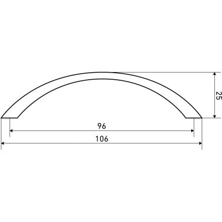 Ручка УЗК_скоба меб.StahlBuro A204-96 (16633) SC матовый хром 2шт/уп