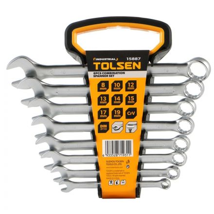 Набор ключей комбинированных, 8-19 мм, 8 предметов TOLSEN Набор ключей комбинированных, 8-19 мм, 8 предметов TOLSEN