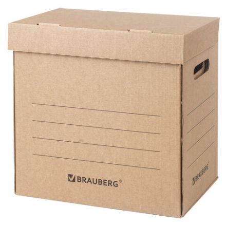 Короб архивный "Делопроизводство" (325х235х325 мм), с крышкой, гофрокартон, BRAUBERG, 129999 Короб архивный "Делопроизводство" (325х235х325 мм), с крышкой, гофрокартон, BRAUBERG, 129999