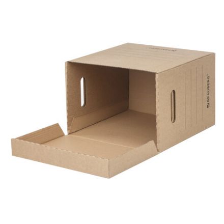 Короб архивный "Делопроизводство" (325х235х325 мм), с крышкой, гофрокартон, BRAUBERG, 129999 Короб архивный "Делопроизводство" (325х235х325 мм), с крышкой, гофрокартон, BRAUBERG, 129999