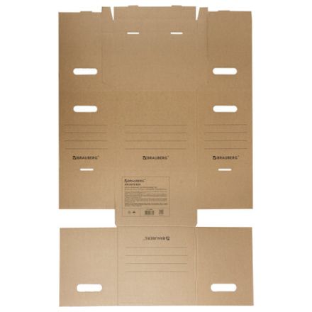 Короб архивный "Делопроизводство" (325х235х325 мм), с крышкой, гофрокартон, BRAUBERG, 129999 Короб архивный "Делопроизводство" (325х235х325 мм), с крышкой, гофрокартон, BRAUBERG, 129999