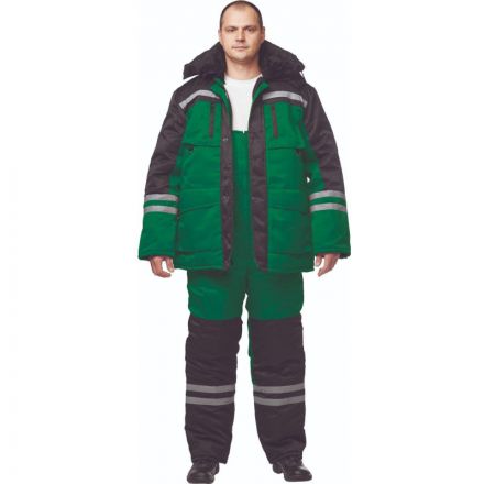 Костюм рабочий зимний муж з03-КПК зел/черн (р.56-58) 158-164 Костюм рабочий зимний муж з03-КПК зел/черн (р.56-58) 158-164