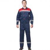 Костюм рабочий летний муж. л20-КБР син/красн (р.60-62) 158-164