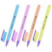 Ручка гелевая BRAUBERG "COLOR PASTEL", СИНЯЯ, корпус ассорти, узел 0,5, линия 0,35 мм, 144121