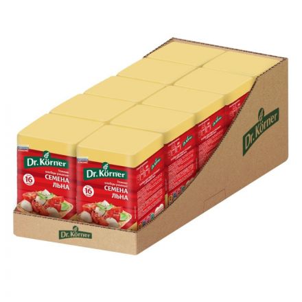 Хлебцы Dr.Korner Ржаные хрустящие с семенами льна, 100гх10шт/уп Хлебцы Dr.Korner Ржаные хрустящие с семенами льна, 100гх10шт/уп