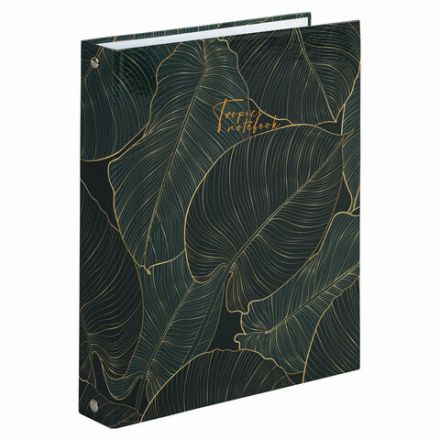 Тетрадь на кольцах А5 (175х215 мм), 240 листов, твердый картон, клетка, с разделителями, BRAUBERG, Листья, 404099 Тетрадь на кольцах А5 (175х215 мм), 240 листов, твердый картон, клетка, с разделителями, BRAUBERG, Листья, 404099