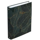 Тетрадь на кольцах А5 (175х215 мм), 240 листов, твердый картон, клетка, с разделителями, BRAUBERG, Листья, 404099