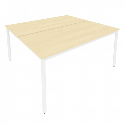 Slim Рабочая станция на металлокаркасе С.СП-6.3 Клён/Белый металл 1580*1475*750