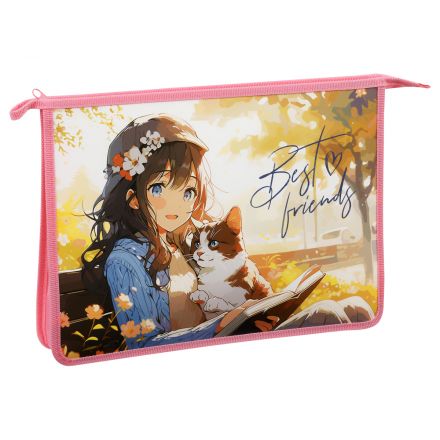 Папка для тетрадей 1 отделение, А4, ArtSpace "Shiny", пластик, на молнии Папка для тетрадей 1 отделение, А4, ArtSpace "Shiny", пластик, на молнии