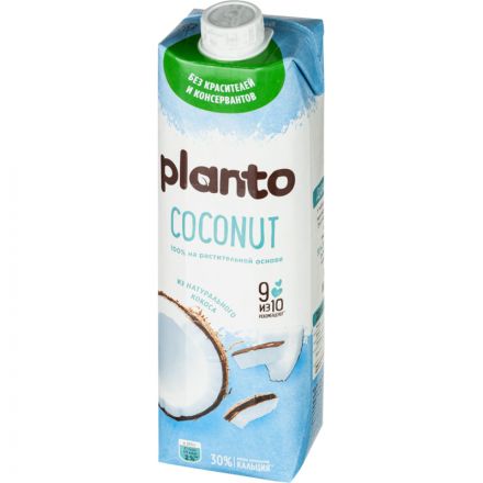 Напиток растительный Planto кокосовый с рисом 0,9% 1л